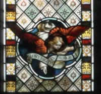 A third stained glass window in the church