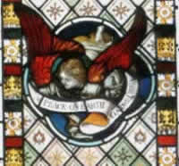 And a fourth stained glass window