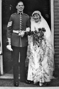 The happy couple, Harry Solley marries Freda Bellamy