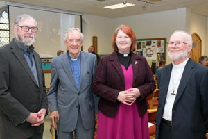  Ministers at the celebration weekend:  Rev Ken Blake, Rev Dr Malcolm White, Rev Vicci Davidson and Rev Jim Booth (who took the morning service).
